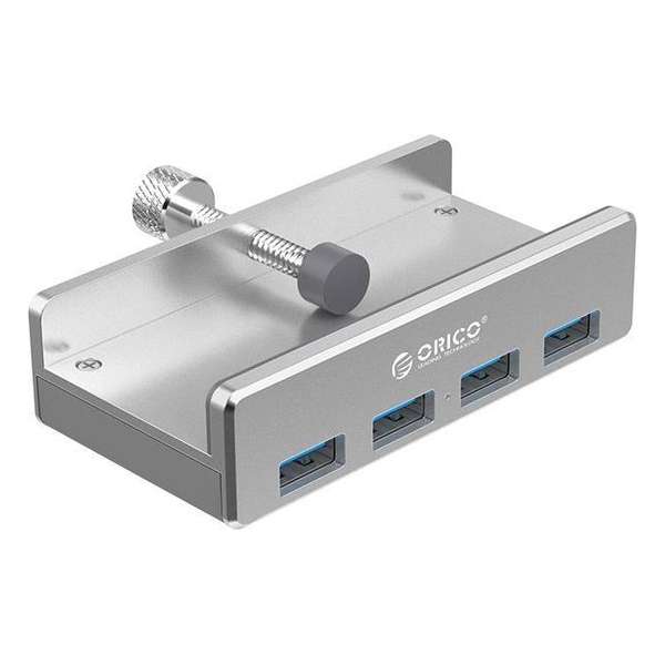 Hub met clip-on design 4 USB 3.0 poorten - Aluminium