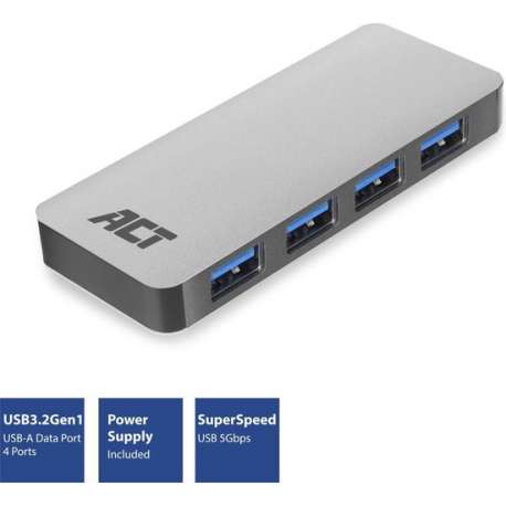 ACT 4 poorts USB-A hub 3.2 gen1 - AC6120