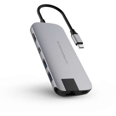 Hyper Slim 8-in-1 USB-C Hub - Space gray