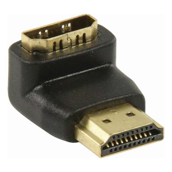 Nedis CVGP34901BK Hdmi-adapter Hdmi-connector - Hdmi Female 90° Gehoekt Zwart