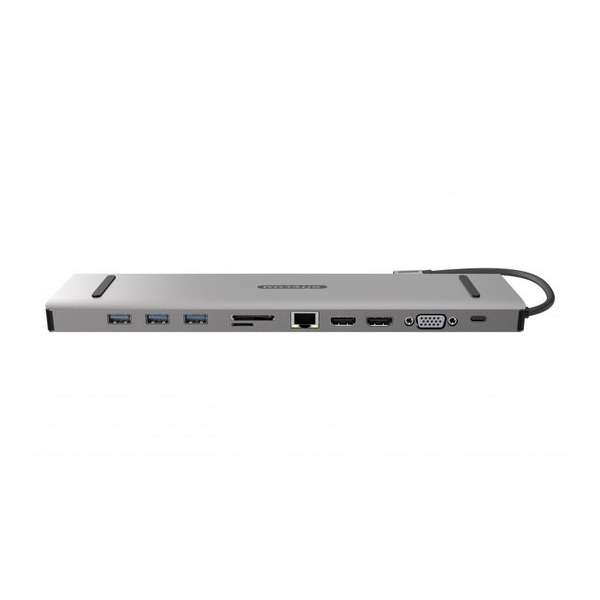 Sitecom CN-389 notebook dock & poortreplicator Bedraad USB 3.2 Gen 2 (3.1 Gen 2) Type-C Aluminium