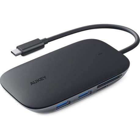 Aukey USB-C Hub Link PD - 3 USB 3.0 - HDMI - SD en MicroSD Poort