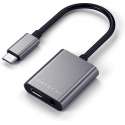 Satechi Type-C naar 3.5mm Jack & PD Charging adapter - Space Grey