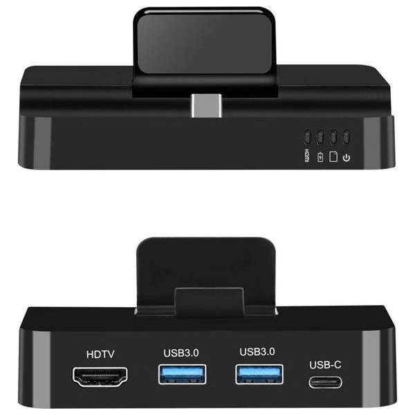 USB 3.1 Type-C to 4K-HDMI+ USB3.0 HUB+SD/TF Card reader+Type-C/F Charging docking