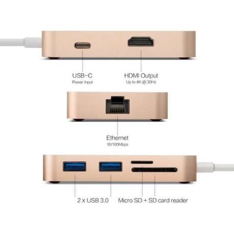 NeoC X Multiport Adapter Gold