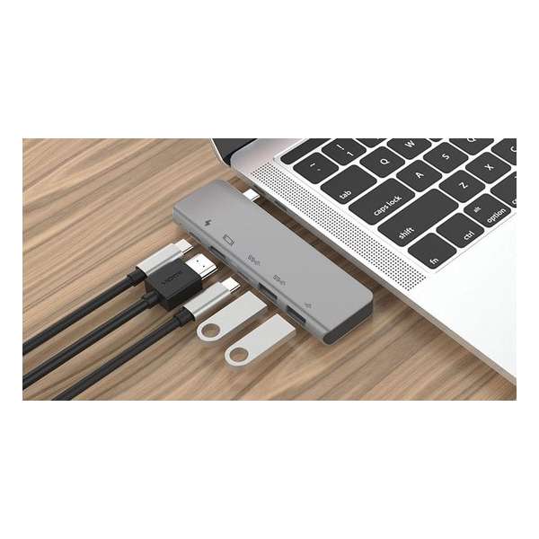 USB C Multifunction Adapter - Type C naar HDMI Hub - 5 Poorten