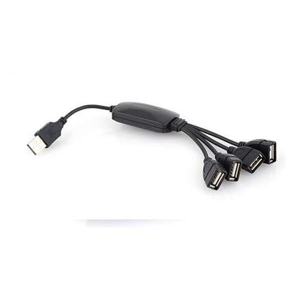 4 Poorts Usb Hub - USB 2.0 - 4 Poorten - Zwart