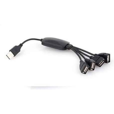 4 Poorts Usb Hub - USB 2.0 - 4 Poorten - Zwart