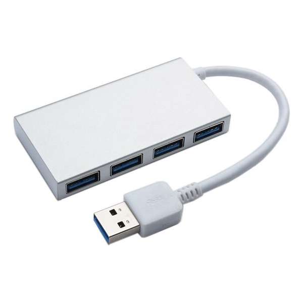 Maxxions Aluminium USB Hub - 4x USB 3.0 - Aluminium - Zilver