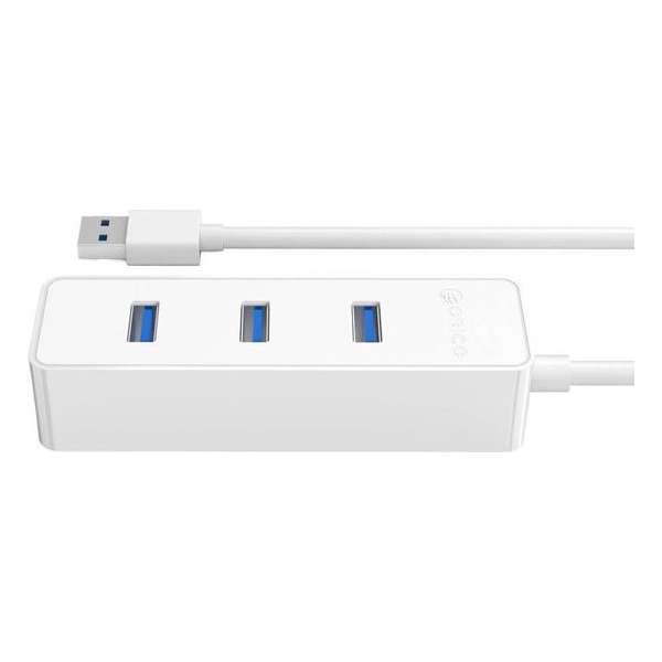 Orico - USB3.0 hub met 4 type-A poorten – 5Gbps – 30CM USB3.0 Datakabel – voor Windows, Linux en Mac OS - Wit