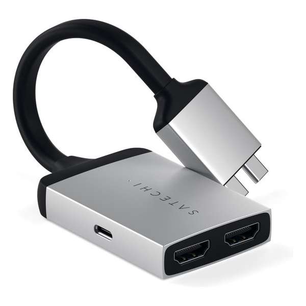 Satechi Type-C Dual HDMI Adapter - Zilver