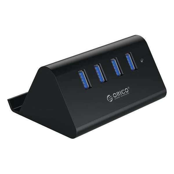 Orico USB 3.0 Hub 4 poorten - smartphone/tablethouder - Zwart