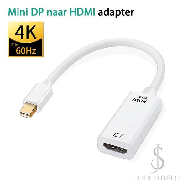 Mini DisplayPort naar HDMI - 4K UHD - Mini DisplayPort Kabel - Mini DisplayPort naar HDMI adapter