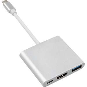 Adapter USB 3.1 C voor HDMI 4K + USB 3.0 + USB C