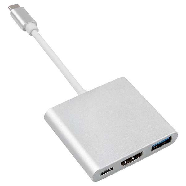 Adapter USB 3.1 C voor HDMI 4K + USB 3.0 + USB C