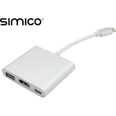 SIMICO USB Type-C Converter Hub naar HDMI 4k USB3.0 USB Type C