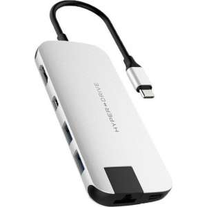 Hyper Slim 8-in-1 USB-C Hub - Silver