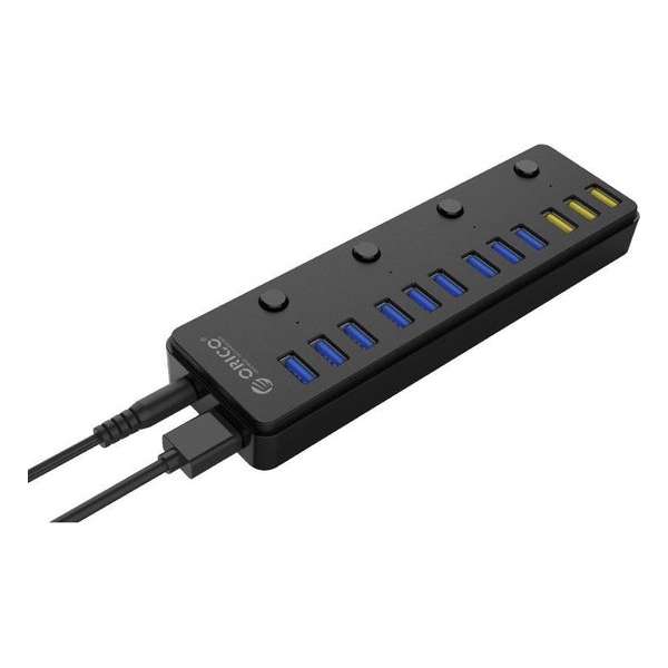 ORICO USB 3.0 Hub met oplaadpoorten 12-poorts Zwart