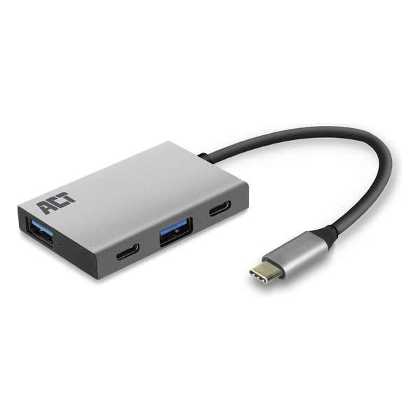 USB-C 3.2 Gen2 naar 2x USB-C & 2x USB-A Hub - AC7070