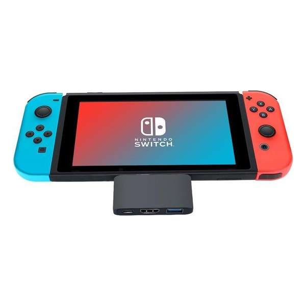 DrPhone SWITCHX - Nintendo Switch 4K HDMI Adapter - USB-C naar HDMI + USB 3.0 + USB-C Female HUB – Ondersteuning DEX