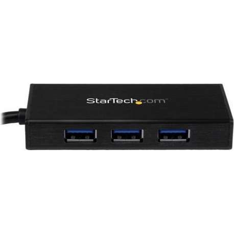 Draagbare USB - 3-poorts - 3.0-hub plus Gigabit Ethernet