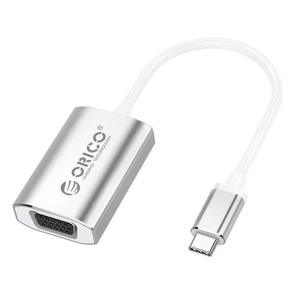 Orico USB-C naar VGA adapter 4K 1080P @60Hz - Aluminium - Zilver