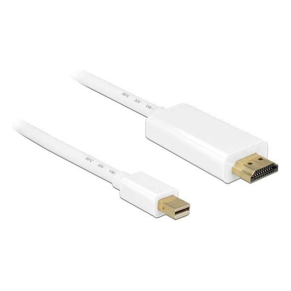 DeLOCK Premium Mini DisplayPort 1.1a naar HDMI 1.3 kabel (Full HD 1080p) / wit - 0,50 meter
