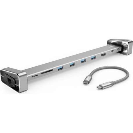 Hama 00135765 notebook dock & poortreplicator Bedraad USB 3.0 (3.1 Gen 1) Type-C Aluminium