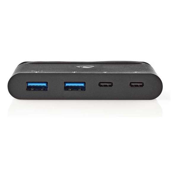 Nedis Computer Hub  USB-C™  2x USB-C™ / 2x USB 3.0 (5 G)  Power Delivery: 100 W  Zwart