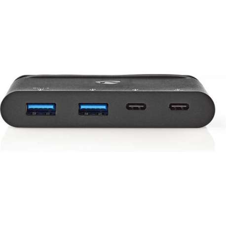 Nedis Computer Hub  USB-C™  2x USB-C™ / 2x USB 3.0 (5 G)  Power Delivery: 100 W  Zwart