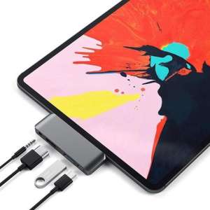 DrPhone Pro Hub - Mobiele USB-C Hub met 4K HDMI,  3.5mm Aux Female Hoofdtelefoon Jack + USB 3.0 - iPad Pro / Surface Tablet