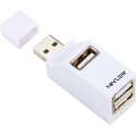 Ninzer® USB 2.0 Mini HUB Adapter met 3 USB aansluitingen | Wit