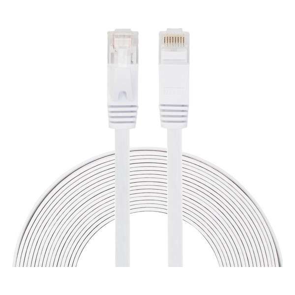 By Qubix internetkabel - 8 meter - wit - CAT6 ethernet kabel - RJ45 UTP kabel met snelheid van 1000Mbps