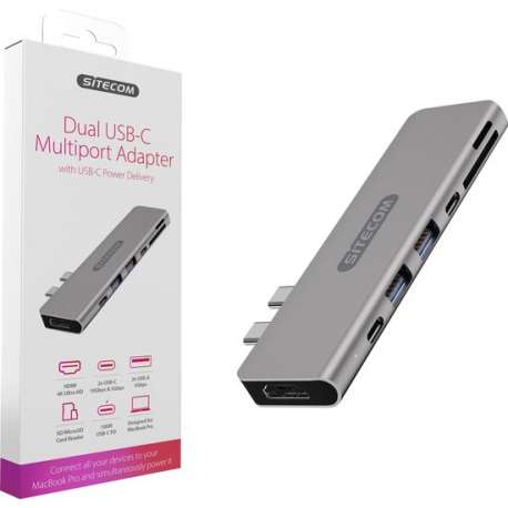 Sitecom CN-391 Dual USB-C Multiport Adapter