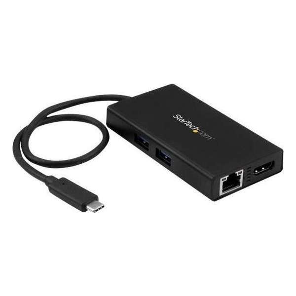 StarTech.com USB-C multiport adapter met 4K HDMI 2x USB-A poorten 60W PD zwart