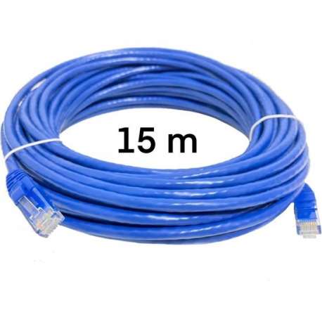 Internetkabel CAT 6 - 15 meter - RJ45 - Ethernet kabel - Netwerkkabel - UTP Kabel