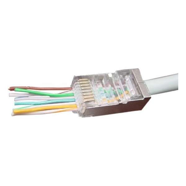 Cablexpert RJ45 krimp connectoren met doorsteekmontage voor F/UTP CAT6 netwerkkabel - 50 stuks