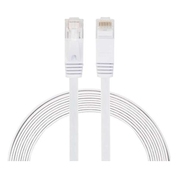 By Qubix internetkabel - 3 meter - wit - CAT6 ethernet kabel - RJ45 UTP kabel met snelheid van 1000Mbps
