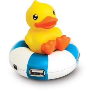 Bduck USB Hub 4 aansluit poorten - Eendje met Zwemband