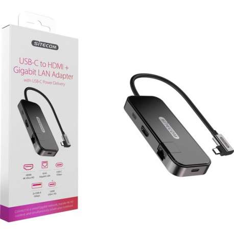 Sitecom CN-394 USB-C to HDMI + GLAN Adapter