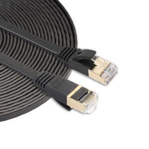By Qubix internet kabel - 10 meter - zwart - CAT7 ethernet kabel - RJ45 UTP kabel met snelheid 1000mbps