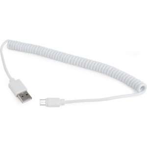 USB spiraal-kabel (A/MicroB), 1,8 m