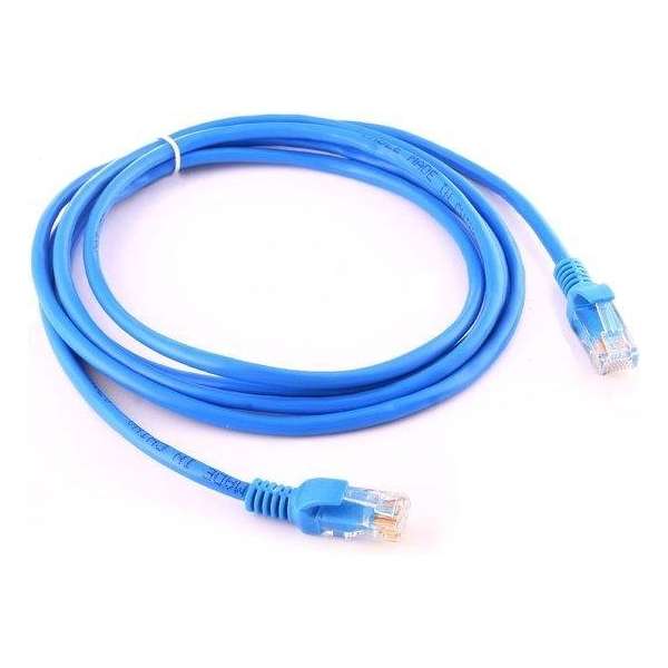 2m CAT5E Ethernet netwerk LAN kabel / internet kabel 2 meter (10000 Mbit/s) - Blauw