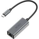 WIWU - USB-C naar RJ45  - USb C naar Ethernet adapter - Aluminium - Grijs