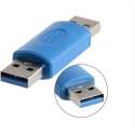 DrPhone High-Speed USB 3.0 Type-A mannelijk naar mannelijk Adapter – Verlengstuk – Converter – Blauw