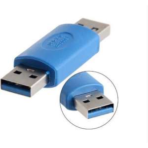 DrPhone High-Speed USB 3.0 Type-A mannelijk naar mannelijk Adapter – Verlengstuk – Converter – Blauw