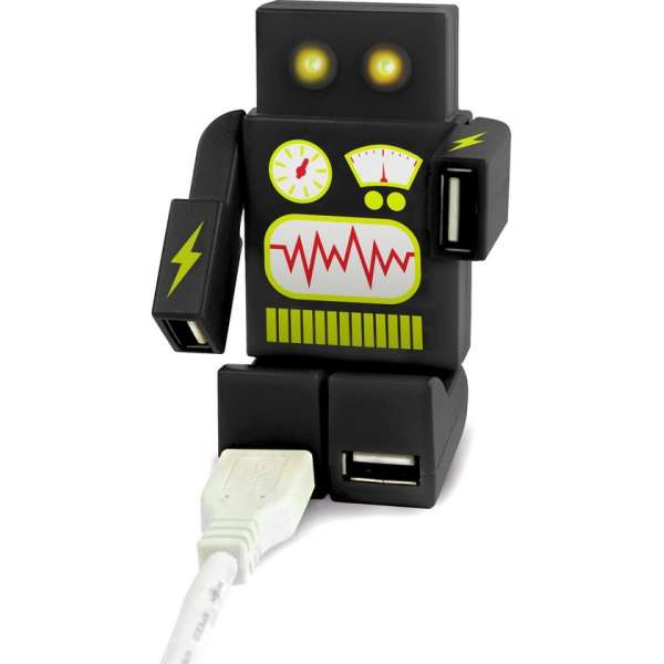 Mustard Desktop USB Verdeler - RoboHub 2000 - Zwart