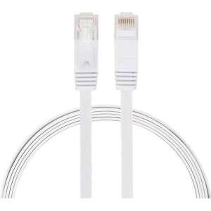 By Qubix internetkabel - 1 meter - wit - CAT6 ethernet kabel - RJ45 UTP kabel met snelheid van 1000Mbps