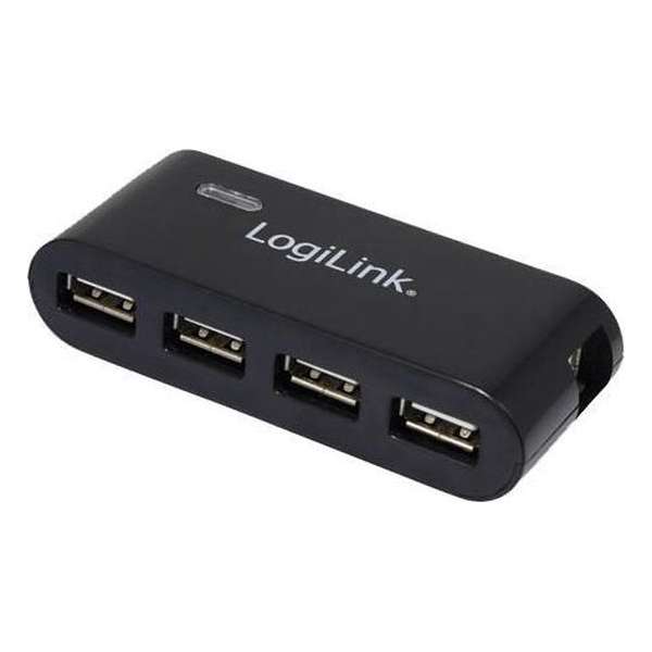 LogiLink 4 Port Hub, USB 2.0 actief Zwart