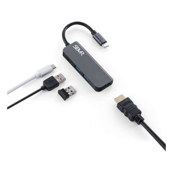 SBVR 4 in 1 USB Type-C Multifunctionele Hub - Incl. HDMI